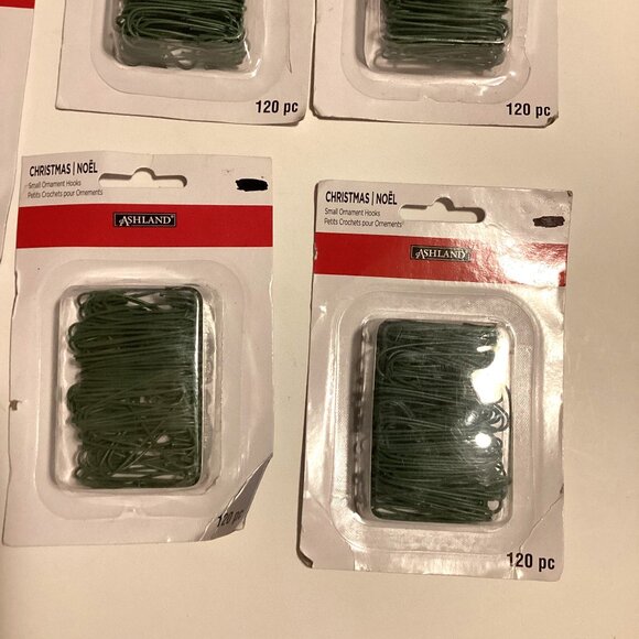 Ashland Christmas Tree Silver & Green Ornament Hooks 120 Each Pack - Picture 4 of 4